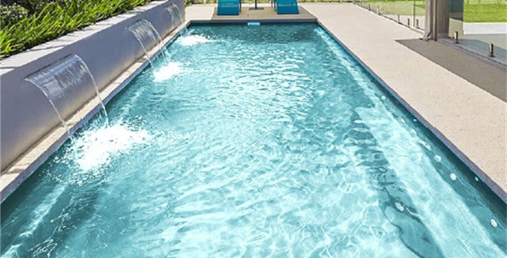 Miami Shimmer fibreglass pool interior colour